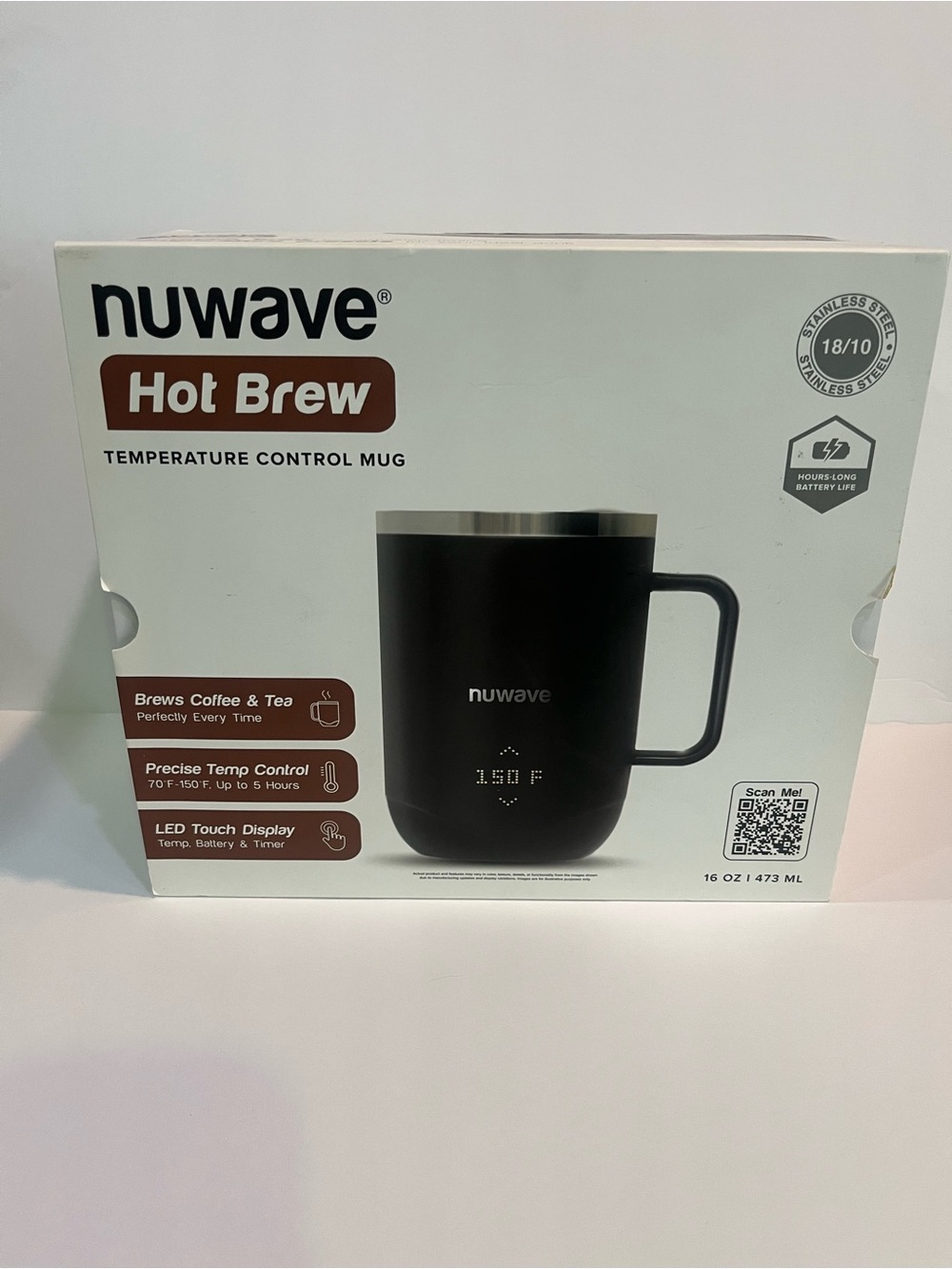 nuwave Hot Brew Temperature Control Mug - Black